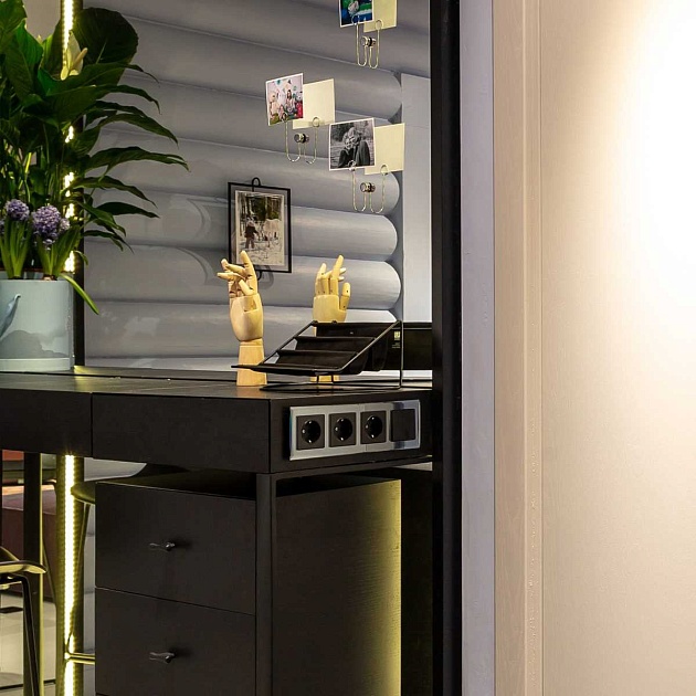 Выключатель Werkel одноклавишный проходной черный матовый W1112008 4690389156663 Фото № 6