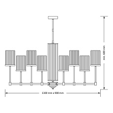 Подвесная люстра KUTEK MOOD Empoli Ryfel EMP-ZWL-8(ZM)R 2