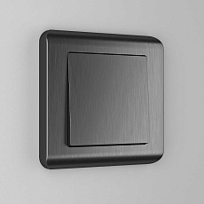 Выключатель одноклавишный проходной Werkel графит рифленый W1112004 4690389158391 4