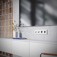 Розетка телевизионная встраиваемая S70 TV+RJ45 кат. 6, (сталь) Voltum VLS060705 4