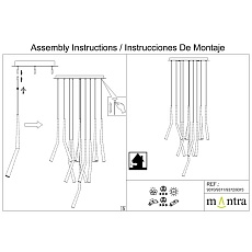 Подвесная люстра Mantra Boomerang 9370+9235 (14L) 2