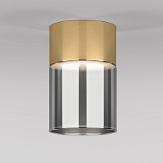 Потолочный светодиодный светильник Elektrostandard Lumen 25047/LED 10W 4000К латунь/дымчатый a064708