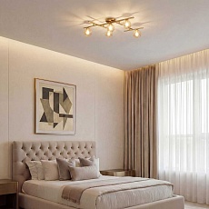 Потолочная люстра Eurosvet Liana 502001/5 латунь a072099 2