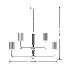 Подвесная люстра KUTEK MOOD Empoli Ryfel EMP-ZWL-4(P)R 2