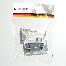 Выключатель двухклавишный Stekker Эрна черный PSW10-9104-03 49149 4