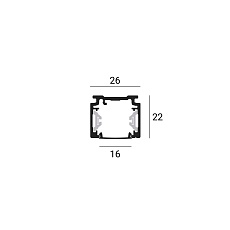 POWERLINE Трек накладной или подвесной SP 2м черный 2