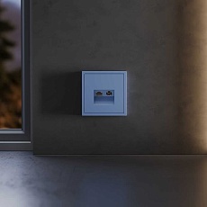 Накладка для розетки TV+RJ45 кат. 6, S70 (деним) Voltum VLS002715