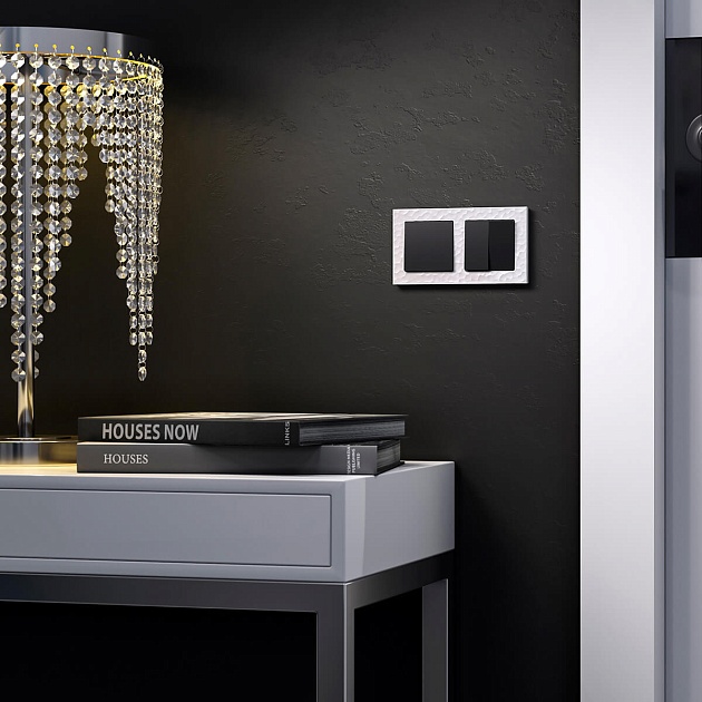 Выключатель Werkel двухклавишный черный матовый W1120008 4690389156700 Фото № 17