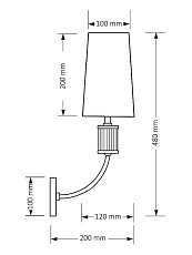 Настенный светильник KUTEK MOOD Pesaro PES-K-1(ZM) 2