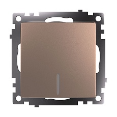 Выключатель одноклавишный Stekker Катрин с подсветкой шампань GLS10-7101-02 39591 1