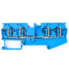 Зажим пружинный, 4-проводной проходной ЗНИ - 4.0 (JXB ST 4), синий Stekker 39972 4