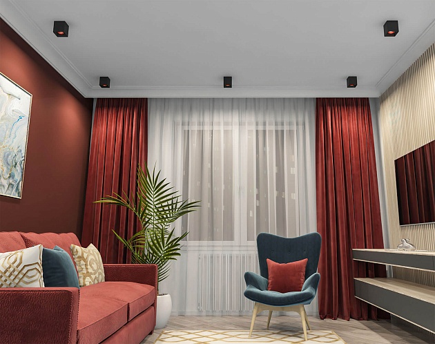 Накладной светильник Denkirs DK3080-BK+RD Фото № 2