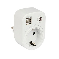 Розеточный блок SB-01 (розетка 2P+E 16А, 2 USB разъема 5V 2,1A) EKF PROxima SB-01