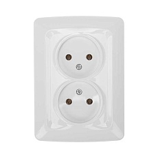 DEA Розетка 2-ая б/з с/у 10А Бел KRANZ KR-78-0217