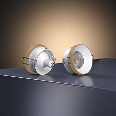 Встраиваемый светильник Elektrostandard 112 MR16 белый/золото a053338 2