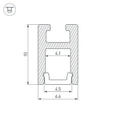 Профиль Arlight ARH-Micro-0610-2000 Anod 036384 1