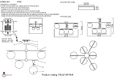 Потолочная люстра Crystal Lux FELIZ SP-PL6 BRONZE/WHITE 4
