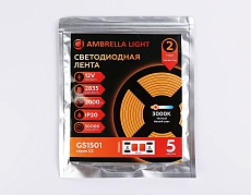 Светодиодная лента Ambrella Light 19,2W/m 240LED/m 2835SMD теплый белый 5M GS1501 3