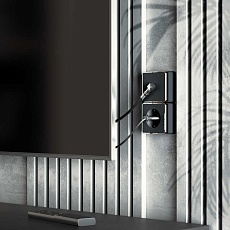 ТВ-розетка оконечная Werkel Gallant черный/хром W5083035 4690389164767 2