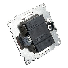 Выключатель двухклавишный Stekker Катрин шампань GLS10-7104-02 39592 4