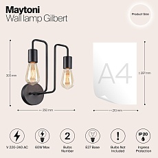 Бра Maytoni Gilbert T532WL-02B 1