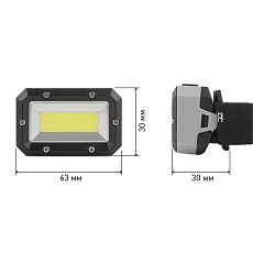 Налобный светодиодный фонарь ЭРА Шторм от батареек 30х30х63 320 лм GB-708 Б0052750 1