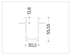 Шинопровод встраиваемый Ambrella Light Track System Magnetic 220V GL1011 1