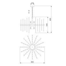 Подвесная люстра Bogates Allure 355/8 Smart хром 2