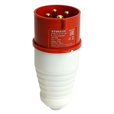 Вилка прямая ST-014 16А 380В 3P+PE IP44, PPG16-014-44, Stekker 49428 4