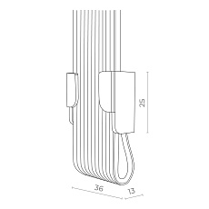 Заглушка для двойного зажима ремня ST Luce Band ST411.419.04 1