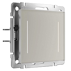 Сенсорный выключатель двухклавишный с подсветкой (дымчатый) W4522014/ a069763