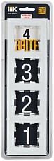 Рамка 4-постовая IEK Brite РУ-4-2-БрБ белая BR-M42-G-K01 1