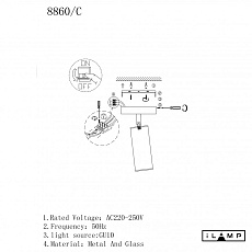 Спот iLamp Plum 8861C BR-BK 3