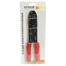 Пресс клещи многофункциональные: обрезка, обжим, снятие изоляции (от 0,75 до 6 мм2) WSC-008 49614 1