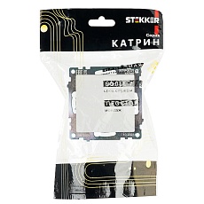 Переключатель одноклавишный Stekker Катрин белый GLS10-7105-01 39572 1