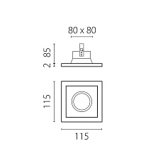 Комплект со светильником Lightstar Domino Quadro (214517+214503+214007) D51703BMOD 2