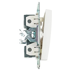 Переключатель двухклавишный Stekker Катрин GLS10-7107-01 белый 49166 5