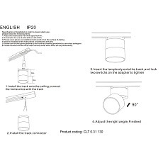 Трековый светодиодный светильник Crystal Lux CLT 0.31 130 BL 1