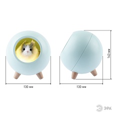 Светильник-ночник ЭРА Хомяк зеленый NLED-468-1W-GR Б0052817 3