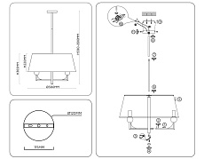Люстра на штанге Ambrella light High light LH75150 5