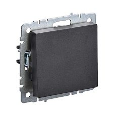 Выключатель одноклавишный самовозвратный IEK Brite черный BR-V14-0-10-K02