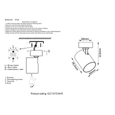 Спот Crystal Lux CLT 017CW1R BL 1