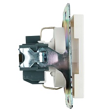 Розетка 2P+PE Stekker Катрин со шторками белый GLS16-7110-01 39304 3