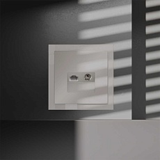 Розетка телевизионная встраиваемая S70 TV+RJ45 кат. 6, (кашемир) Voltum VLS060703