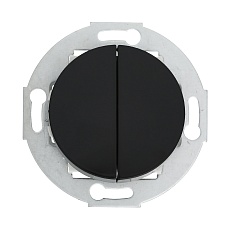 Выключатель LK Studio двухклавишный (схема 5) 16 A, 250 B (черный) Vintage 881108-1