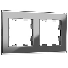 Рамка 2-постовая IEK Brite РУ-2-2-БрСе серая BR-M22-G-K03