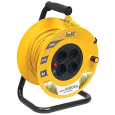 Катушка УК20 с термозащитой 4 места 2P/20м 2х0,75мм2 GARDEN IEK WKP23-06-04-20