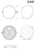 Встраиваемый светодиодный светильник Zortes CLOUD ZRS.57793.24 4