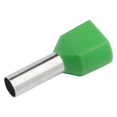 Наконечник-гильза General НГИ2 GNGI-E2-2x1-8 Светло-зеленый, 100 штук