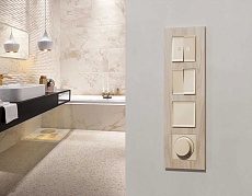 Комплект механизма 2-кл выключателя AMBRELLA VOLT ALFA Бежевый матовый QUANT (AP3230, VM115) MA323010 5